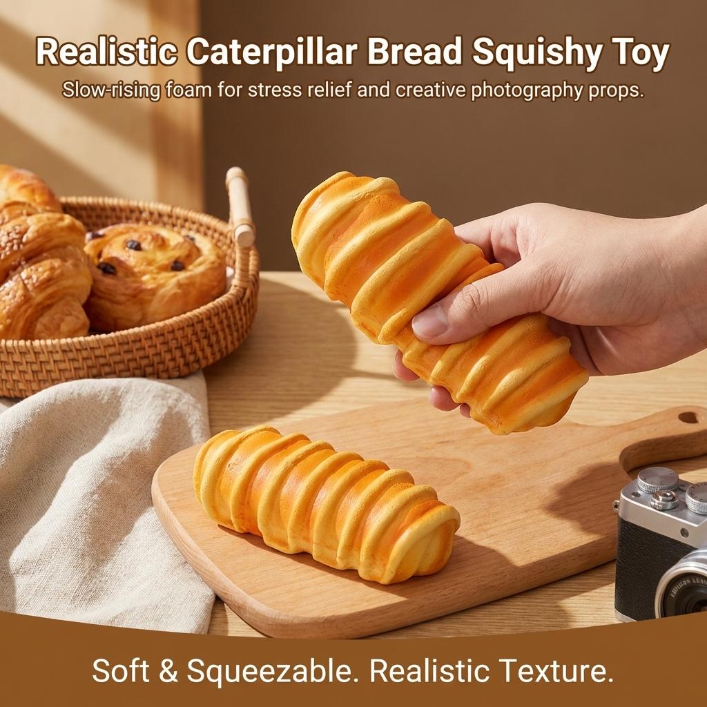 Realistic Bread Slow Rebound Stress Relief Toy Photography Prop Model For Kids And Adults