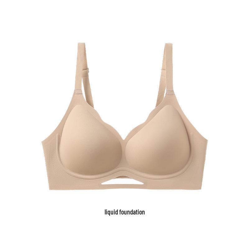 2025 Новый стиль красный беспроводной бюстгальтер: Бесшовное нижнее белье для большой груди, Подчеркивает форму, Поднимает, Контролирует боковые выступы, Эффект против провисания