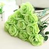 Home Decor Artificial Fake Roses Flannel Flower Bridal Bouquet Wedding Party