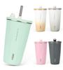 On Social TYESO Tumbler with Stainless with Vacuum Keeps Hot or Easy To Direct Large 2025 Upgraded Version [Popular Media] Straw, 600ml, Steel, Lid,