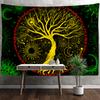 Mysterious Tree of Life Tapestry Psychedelic Wishing Tree Wall Hanging Hippie Mandala Home Nordic Decor