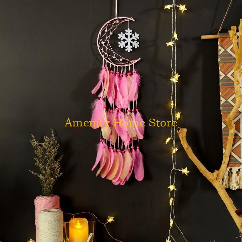 F26C Love Heart Stars Moon Hoop for Handmade Dreamcatcher Making Wall Dream Catcher Frame Circle Ring Metal Macrame Hoop