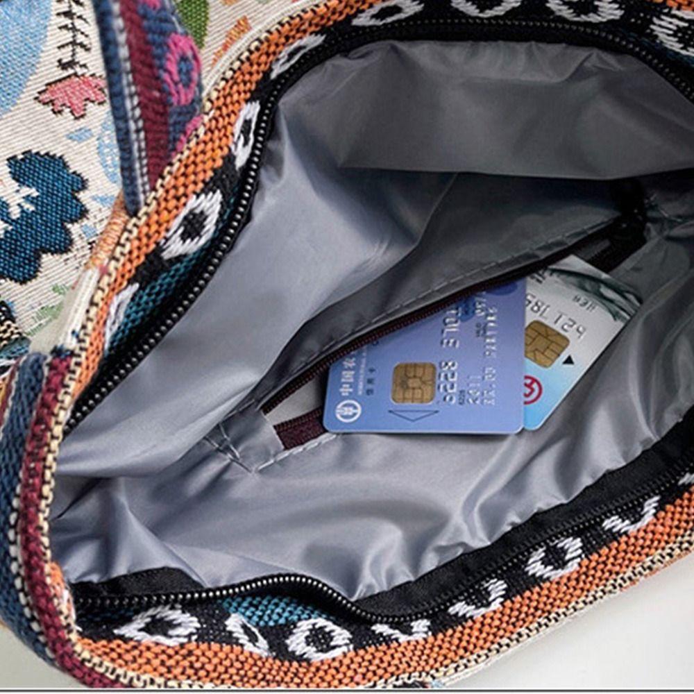 Peacock Canvas Tote Bag Embroidery Elephant Handbag Simple Ethnic Style Handbag Grocery Handbags