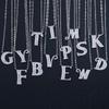 WWJ Elegant Shiny Cubic Zirconia 26 Initial Name Letter Pendant Necklace