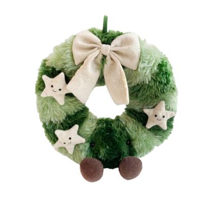 Jellycat Рождественская серия Норвежская ель Венок Куклы Плюшевая кукла Высота 28 см В сидячем положении