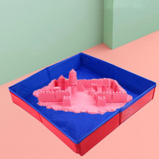 Складная песочница из ПВХ, квадратный бассейн для игр с песком для детей, портативная пляжная игрушка, ванна для домашних животных, усиленное основание, многоразовый набор для игр с песком