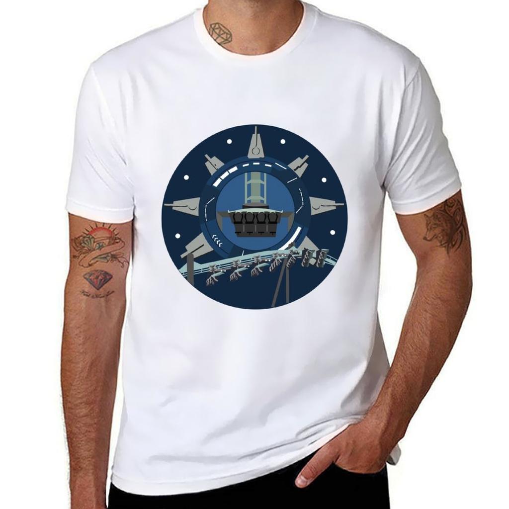 Galactic Space Rollercoaster Design Tshirt Casual Fashion Print Tee Top
