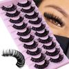 10 пар русских полосатых ресниц DD Curl Lashes 3D ресницы многоразовые пушистые накладные ресницы русские наращивания