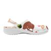 for Unisex Adults White Printed EVA Clogs Easy Clean Soft Slip On Garden Shoes Beach Pool Bathroom Home Beach Sandals Comfort Fit