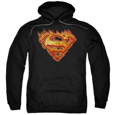 SUPERMAN HOT METAL Licensed Adult Hooded Sweatshirt Hoodie
