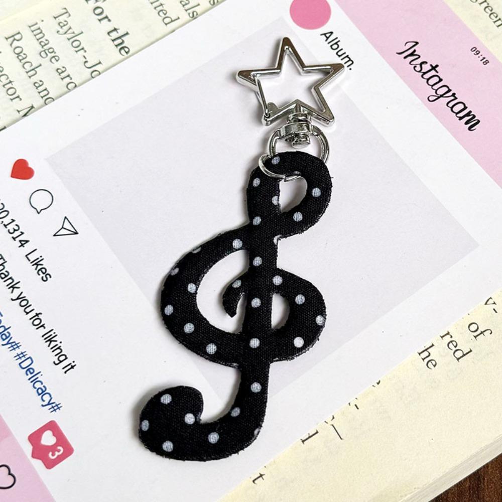 Cartoon Shape Fabric Pendant Portable Mobile Phone Pendants Cute Cartoon Musical Charm Key Ring
