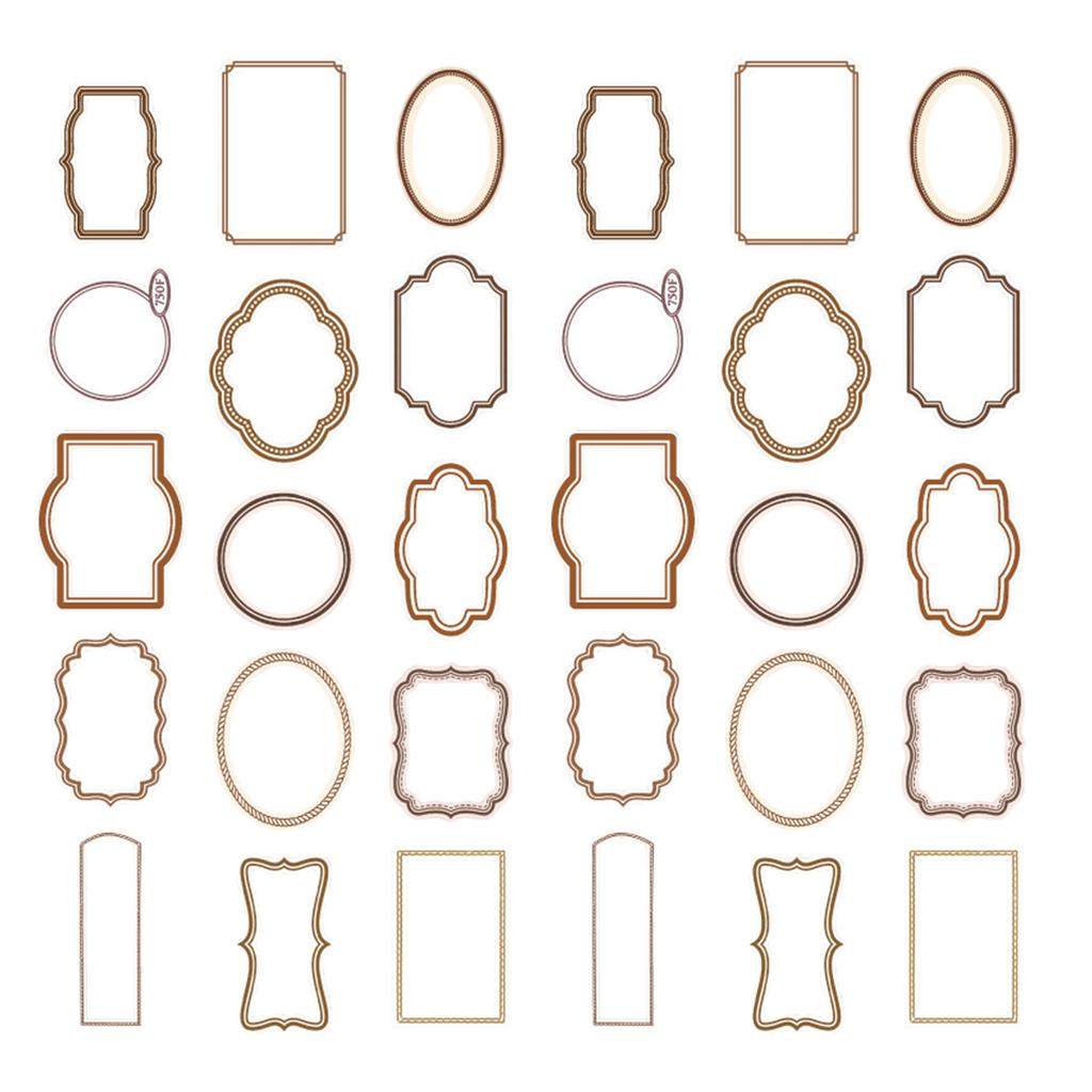 30 шт./компл. ажурные декоративные рамки винтажные рамки для скрапбукинга ретро-рамки для создания открыток для журналов украшения