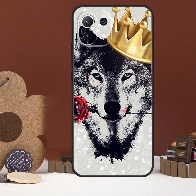 Волк искусство черный Чехол Для Xiaomi 17 Pro Max 14 15 Ultra 15T 13T 14T POCO F8 Ultra F7 F5 F6 X5 X6 X7 Pro Чехол