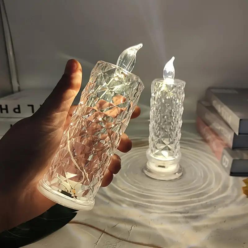 2pcs LED Flameless Candles Night Lights Romantic Lamp Family Gatherings Candlelit Dinners Wedding Birthday Bedroom Holiday Decor