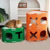 Компактный домик-укрытие для кошек, складная когтеточка, гнездо, фетровая лежанка для кошек, для сна и игр