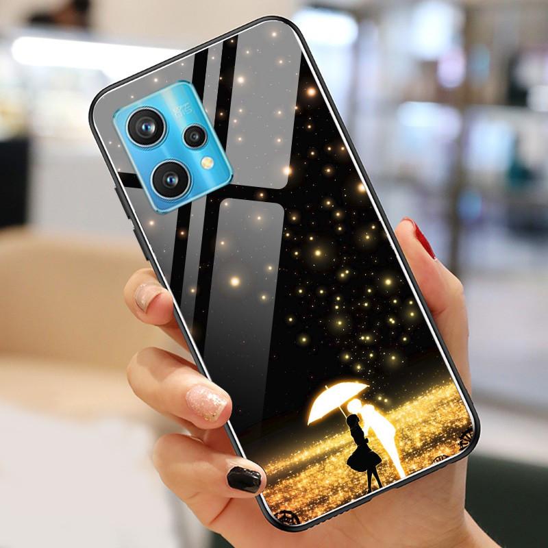 Чехол Realme9 4G для Realme 9 Pro Plus Чехол Закаленное Стекло Роскошные Чехлы для OPPO Realme 9 Pro БАМПЕР Пейзаж Realme9Pro+ Оболочка