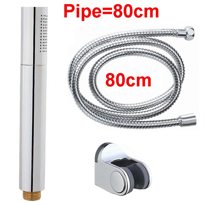 Комплект ручного душа из цельной латуни + шланг для душа из нержавеющей стали длиной 1,5 м + держатель для аксессуаров для душа