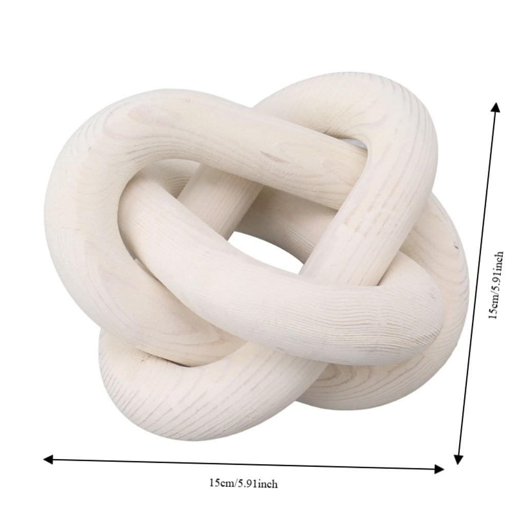 3 Link Wood Chain Link White Wood Link Decorations Boho Wood Knot Decor Coffee Table