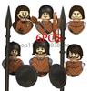 Зеленый Дракон Вороны Рыцари Щит Фигурки MOC Средневековые Древние Рыцари Сцена Строительный Блок Креативные Игрушки для Детей