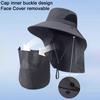 Wide Brim Sun Hat for Men Women Quick Dry UPF 50+ Fishing Hat with Face Guard And Neck Flap for Outdoor Hiking Travel Beach
