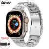 Титановый ремешок для Apple Watch Series 11 46 мм 42 мм 49 мм 45 мм 44 мм 38 мм 41 мм. Роскошный мужской браслет для iWatch Ultra3 10 SE 9 8 7 6 5 4 3