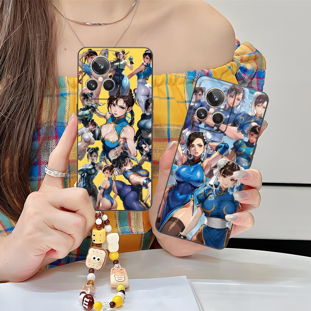 Чехол для телефона Street Fighter Chunli для Realme 15 14 13 12 11 10 9 Pro Plus T i Lite 5G Цветной Печатный Чехол Роскошный Красивый Чехол