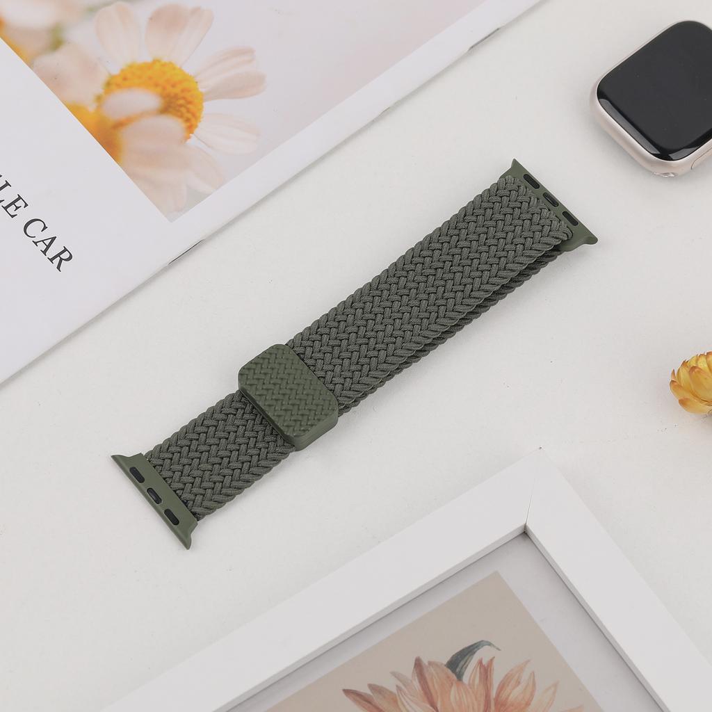 Ремешки Для Apple Watch Браслет 40мм 44мм 45мм 41мм 42 46мм 49мм Магнитный Плетеный Браслет ремешок iWatch Серия 10 se 7 8 9 Ultra 2