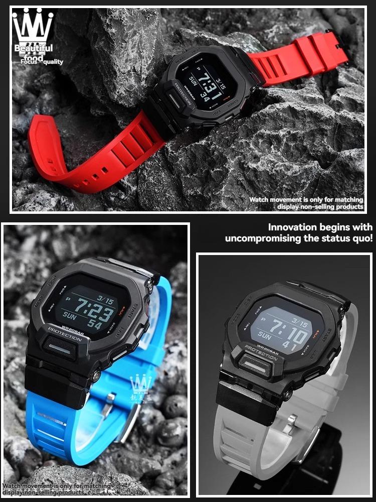 Для Casio G-SHOCK black knight 3506 GBD-200-1/GBD-200SM модифицированный фторкаучуковый спортивный водонепроницаемый ремешок для часов аксессуар
