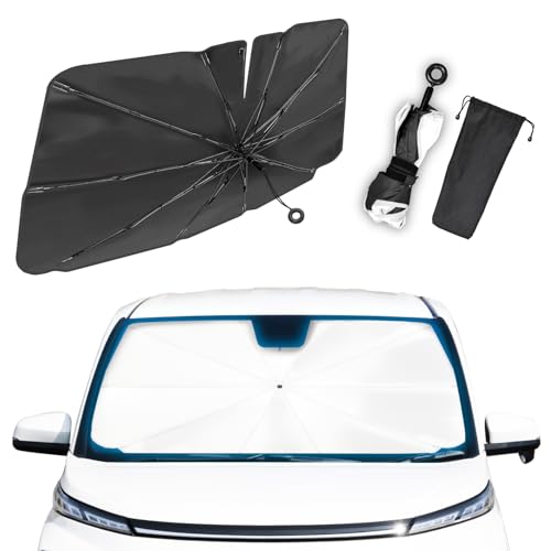 SEIWA Sunshade - Strongest Heat-Insulating, Radicool Fabric for Cars - Front Windshield One-Touch Sunshade, Large Size (Fits Windshield W1450mm x H850