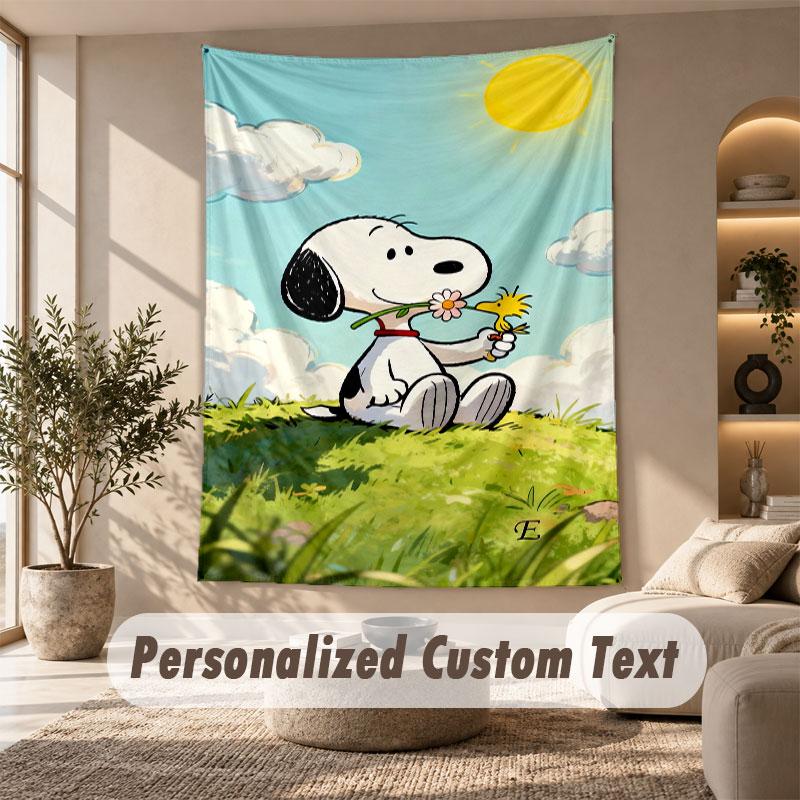 Wall Hanging Tapestry Art Cloth Bedroom Room Background DecorSnoopy Peanuts