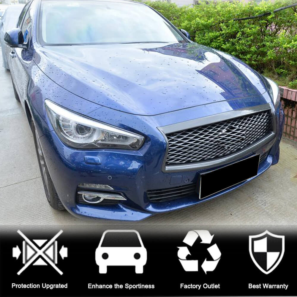 Обвод решетки радиатора (для Q50 Base/Sport 2014-2017, Карбон) для Infiniti Q50/Q60