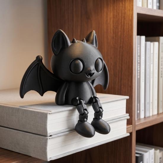 Пластиковая фигурка из PLA, 3D-печатная шарнирная фигурка летучей мыши, гибкое мультяшное украшение с уникальным настольным аксессуаром, подвижные суставы, настольное животное