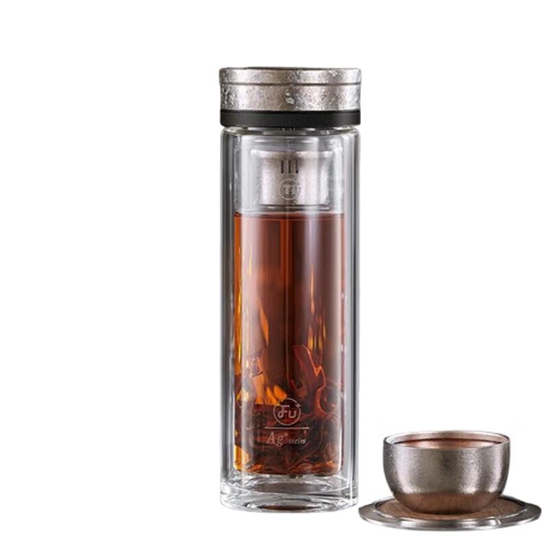 FUGUANG FU+ Titanium Crystal Antibacterial Double-Layer Glass Cup 310ml