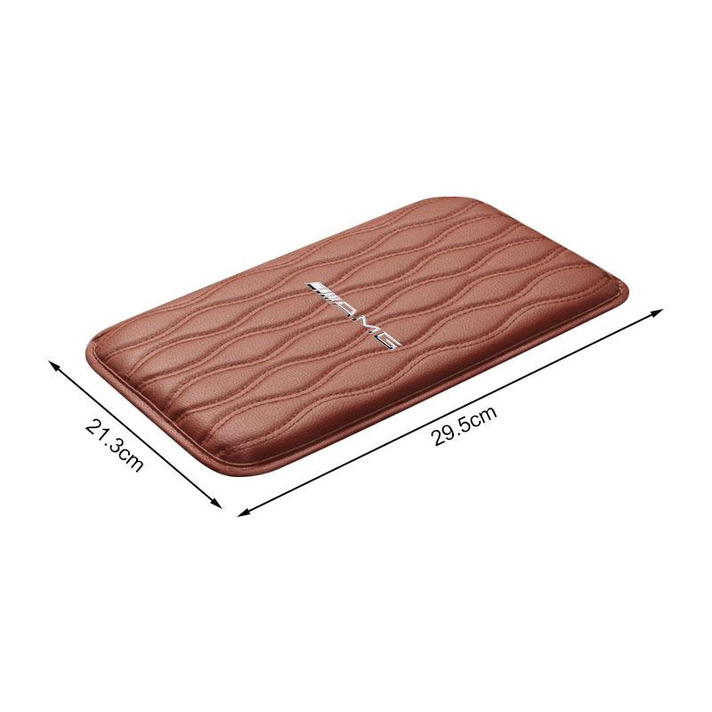 Leather Pad Auto Center Console Arm Rest Non-slip Cover Mats Interior Caps For Mercedes Benz AMG W204 W213 W205 W211 W212 W176 FG2