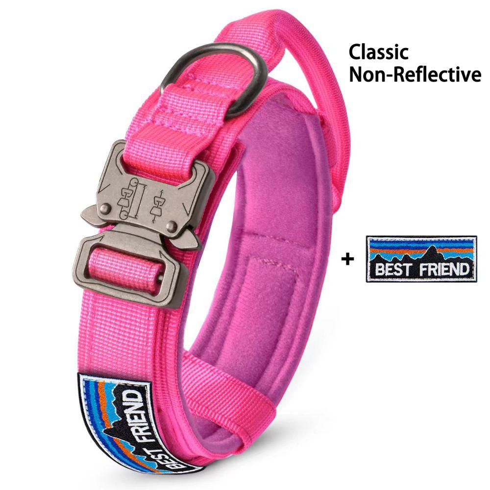 Прочный ошейник для собак, регулируемый, толстый, тактический, военный, тренировочный ошейник и поводок для собак с ручкой для средних /больших/ k9 /крупных собак