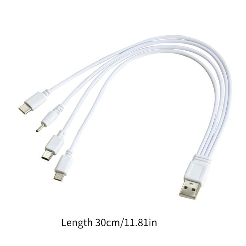Multi Functional USB Charger Cable Universal USB Charging Cord 4 In 1 Cord for Mobiles Tablets Gaming Devices & Headsets