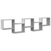 Cube Shelf with 5 Compartments Grey Sonoma Particleboard