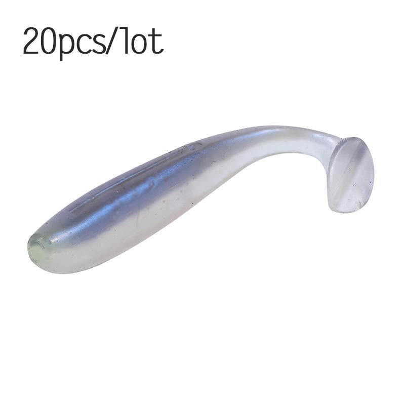 Worms Soft Fishing Lures Multi Colors 20pcs/lot Silicone Rubber Baits Tackles