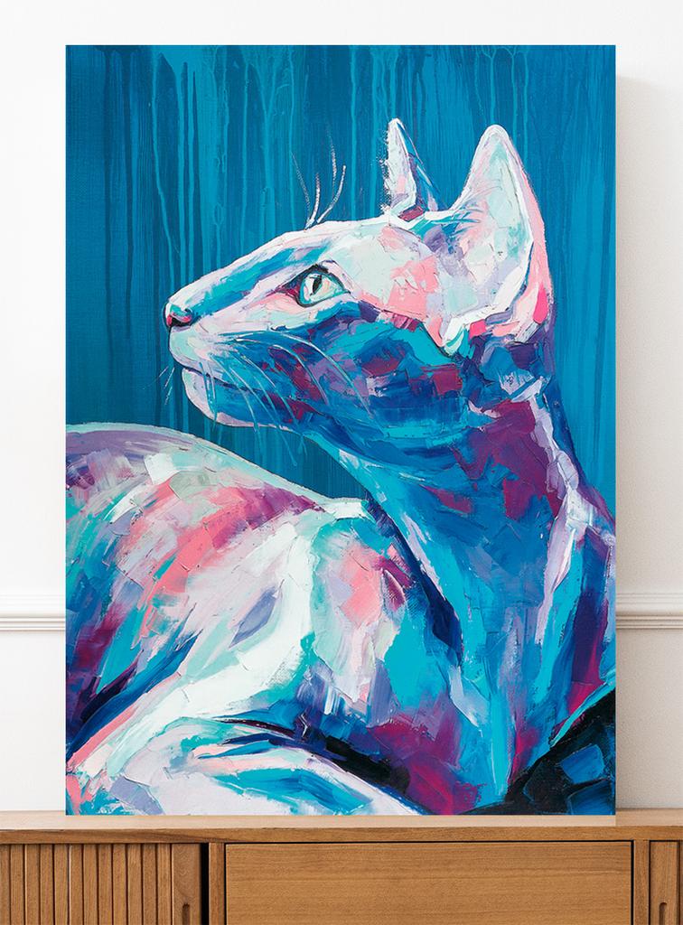 Plakat portret kot obraz