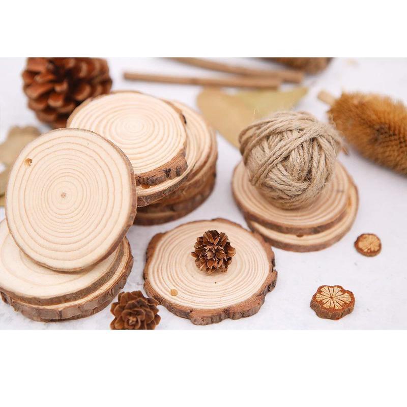 10 шт., круглые необработанные ломтики дерева из натуральной сосны, круги с корой дерева, бревна, диски, сделай сам, поделки, картина для свадебной вечеринки