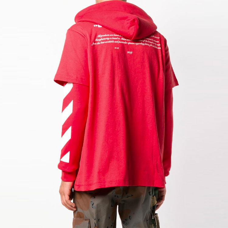 OFF WHITE Свитшот Мужской Красный SS19 OMBB042F181920112030