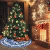 VIKAMA Blue Christmas Tree Dress - Durable, Stain-Resistant And Easy To Clean. Ideal For Indoor Terrace Party Decoration.