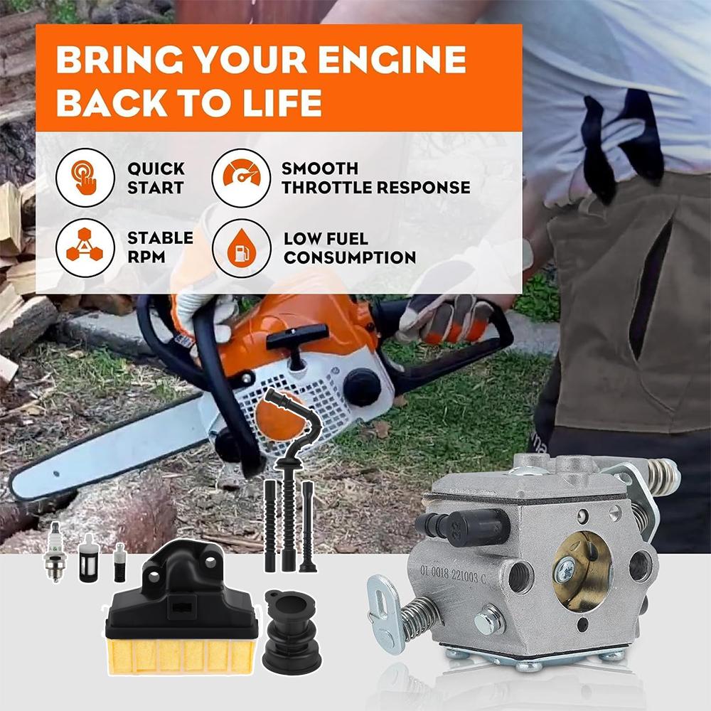 Карбюратор для бензопилы Stihl MS210 MS230 MS250 021 023 025 Замена карбюратора Walbro WT286 с воздушным фильтром 1123 160 1650