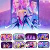 Kpop Охотники на демонов Студенческий пенал Мультяшный Вместительный пенал Канцелярские принадлежности Сумка для хранения косметики для девочки Подарки