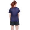 YONEX Полосатая Color Block Бадминтонная Спортивная Быстросохнущая Дышащая Футболка с Коротким Рукавом Женские топы Темно-синий 210230BCR-019