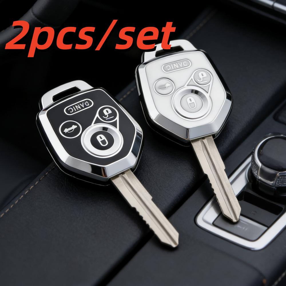 2 шт. Чехлы для брелока автоключей Подходят для Subaru Legacy Tribeca Impreza Forester Xv Защитный чехол для брелока смарт-ключа Премиальный автомобильный аксессуар для интерьера