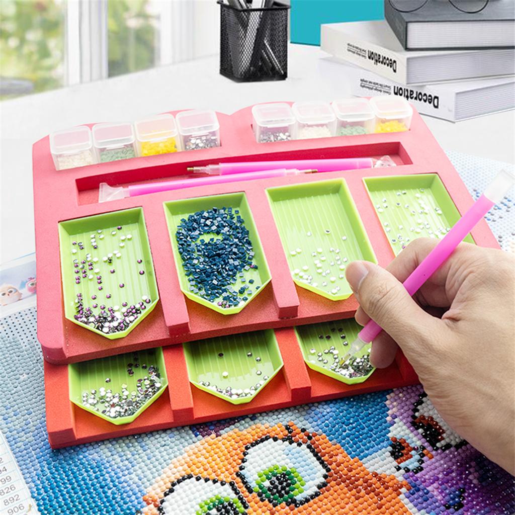 Multi-function Diamond Painting Tray Holder Drill Pen Diamond Box Organizer DIY Craft