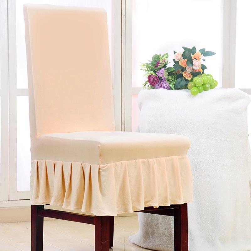 Elastic One-piece Skirt Chair Cover Short Skirt Chair Cover Hotel Hotel Anti-stained Chair Cover Wedding