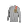 Neo Striped Splicing Pocket Crew Neck Sweatshirt Men Tops Gray HN2411
