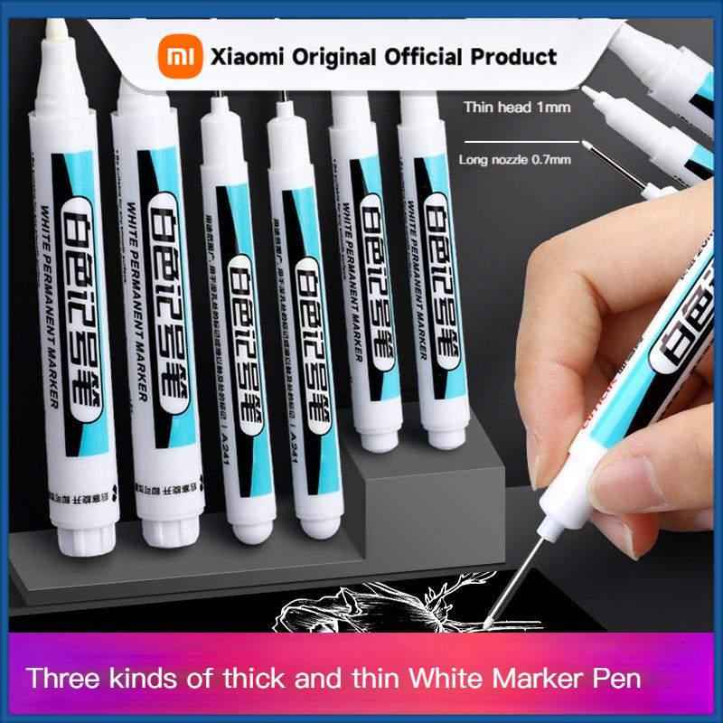 Xiaomi 1/4 шт. набор перманентных ручек для белой краски для дерева, камня, пластика, кожи, стекла, камня, металла, холста, керамики, маркер для глубоких отверстий 0,7 мм